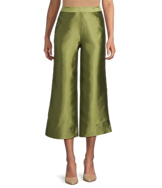 Mestiza New York Blake Coordinating Dupioni Flat Front Cropped Flare Pants | Dillard's | Dillard's