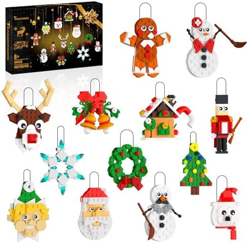 Nubee Christmas Ornaments Building Kit, Christmas Tree, Wreath, Santa, Snowman, Gingerbread, Rein... | Amazon (US)