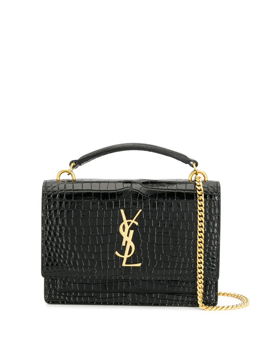 Sunset crocodile-embossed mini bag | Farfetch Global
