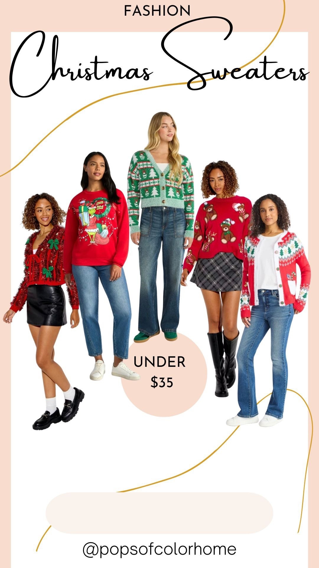 Cute and festive holiday sweaters under $35 perfect for your ugly Christmas sweater party or any fun holiday gathering 

#LTKSeasonal #LTKHoliday #LTKFindsUnder50