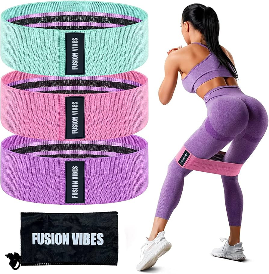 Resistance Bands, Fabric Resistance Bands for Glutes, Booty Bands for Women and Men, Workout Band... | Amazon (UK)
