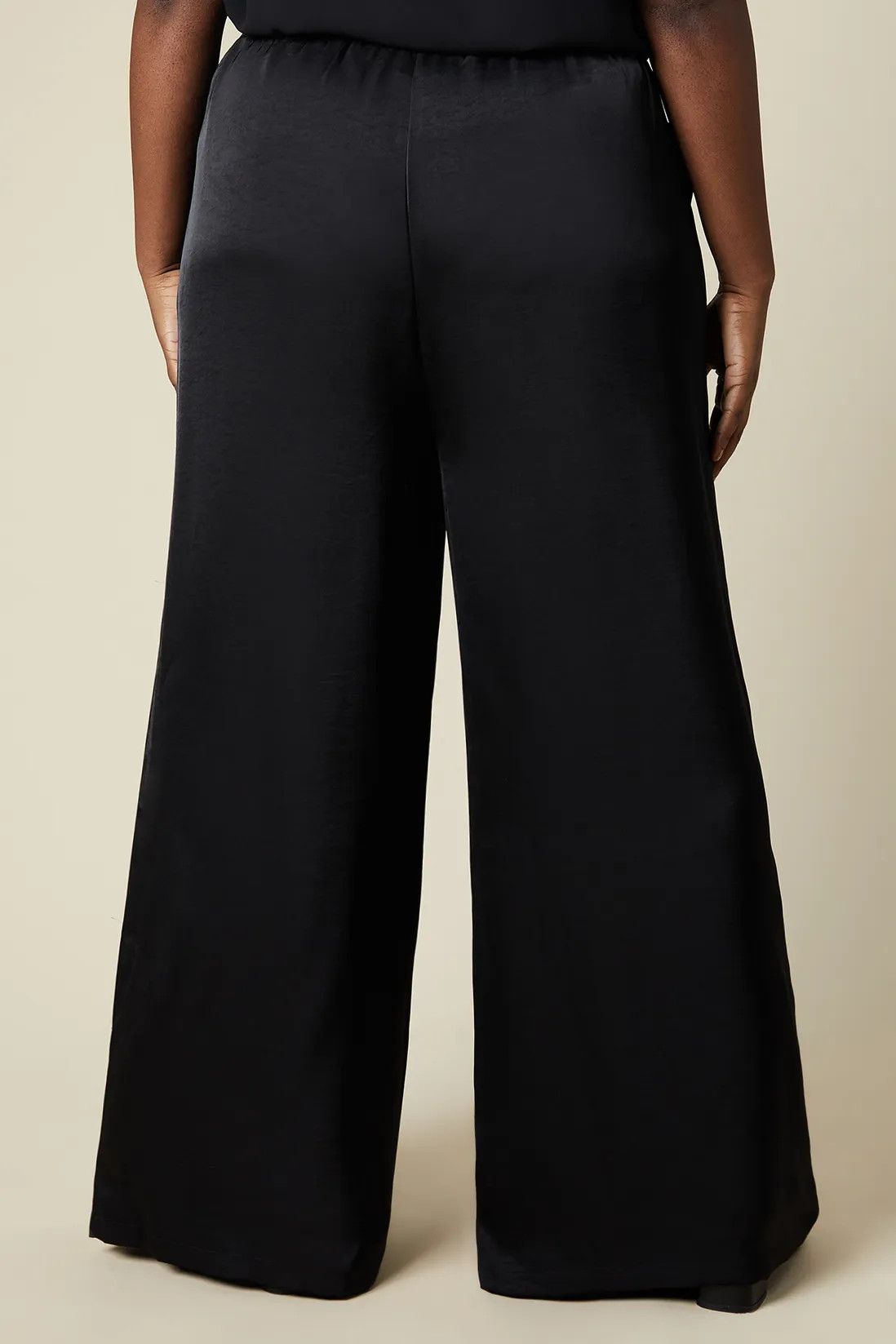 Curve Tie Detail Wide Leg Trousers | boohoo (US & Canada)