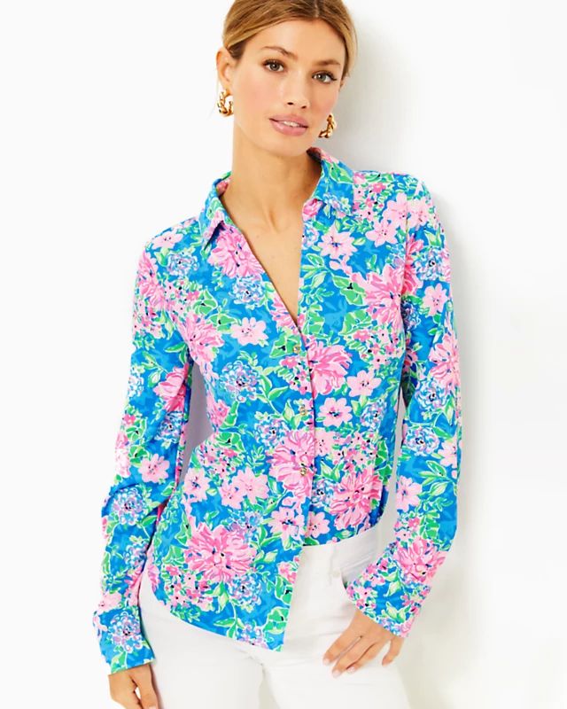 UPF 50+ ChillyLilly Marlena Button Down Top | Lilly Pulitzer | Lilly Pulitzer