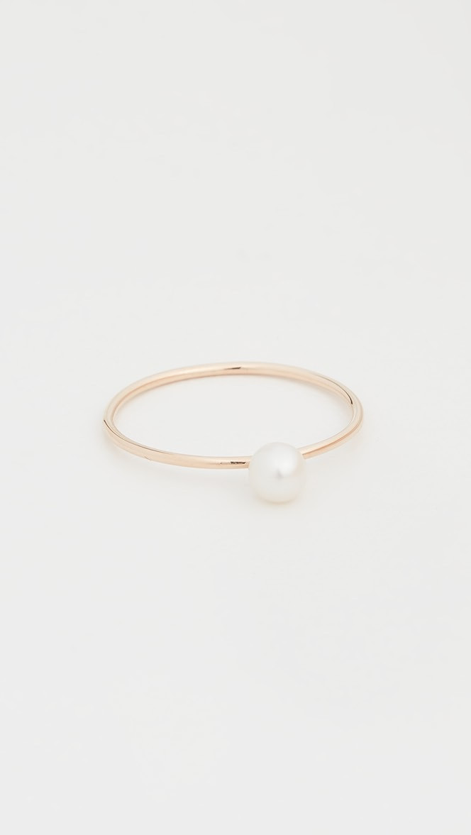 14k Gold Freshwater Cultured Pearl Stacking Ring | Shopbop
