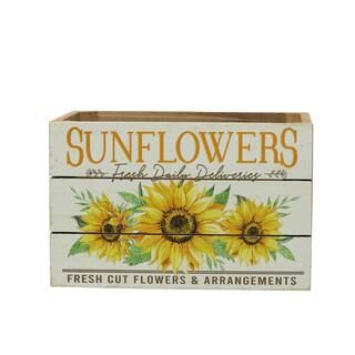 9.5" Sunflower Wood Crate by Ashland® | Michaels Stores