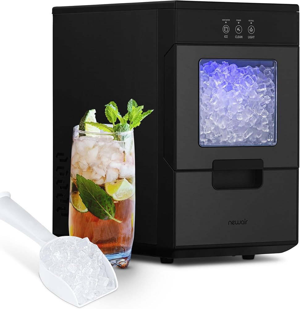 Newair Nugget Ice Maker Countertop - 44lbs/Day, Countertop Sonic Ice Machine, Self-Cleaning & Ref... | Amazon (US)