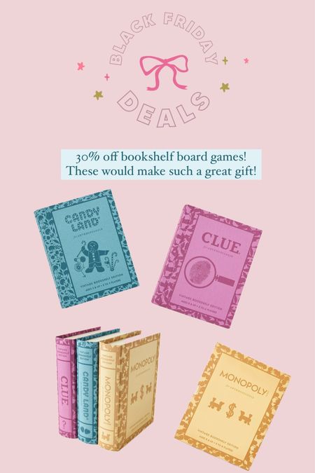 Bookshelf board games ♟️ 30% off. These would make the best gifts 💕

#LTKCyberWeek #LTKGiftGuide #LTKHoliday