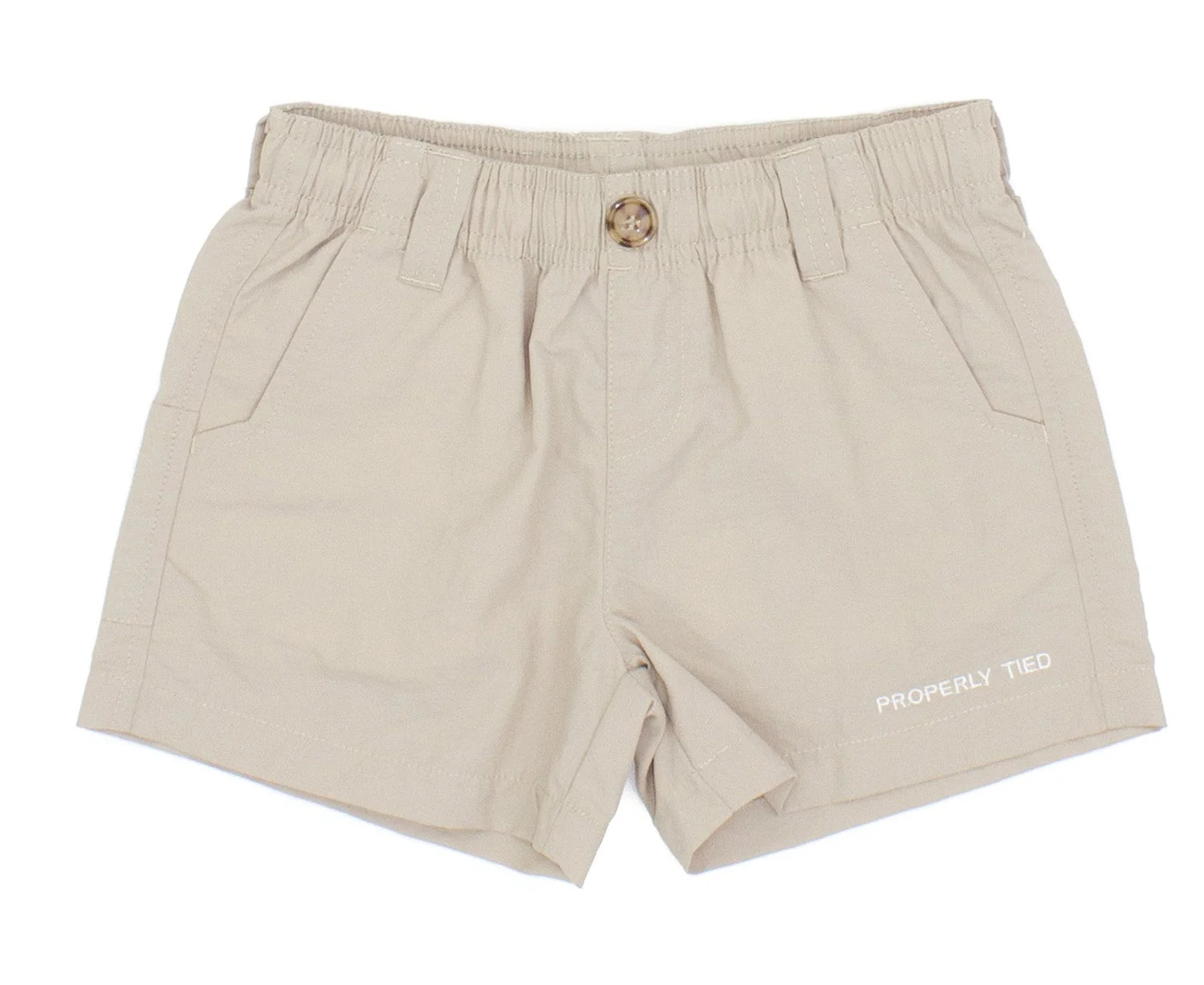 Properly Tied Boys Mallard Shorts - Khaki | JoJo Mommy