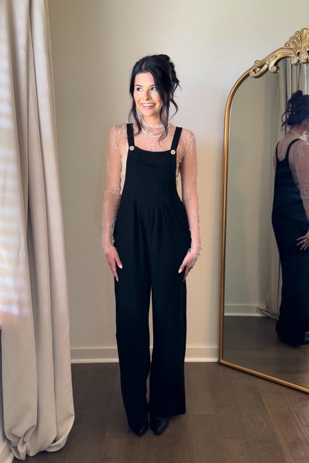 Date night outfit, outfit idea, outfit inspo, Amazon fashion, Amazon finds, overalls, jumpsuit, lace top

#LTKStyleTip #LTKFindsUnder50 #LTKShoeCrush