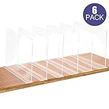 Bee Neat Clear Acrylic Shelf Dividers - Adjustable Shelf Organizers Suitable for Any Flat Closet She | Amazon (US)