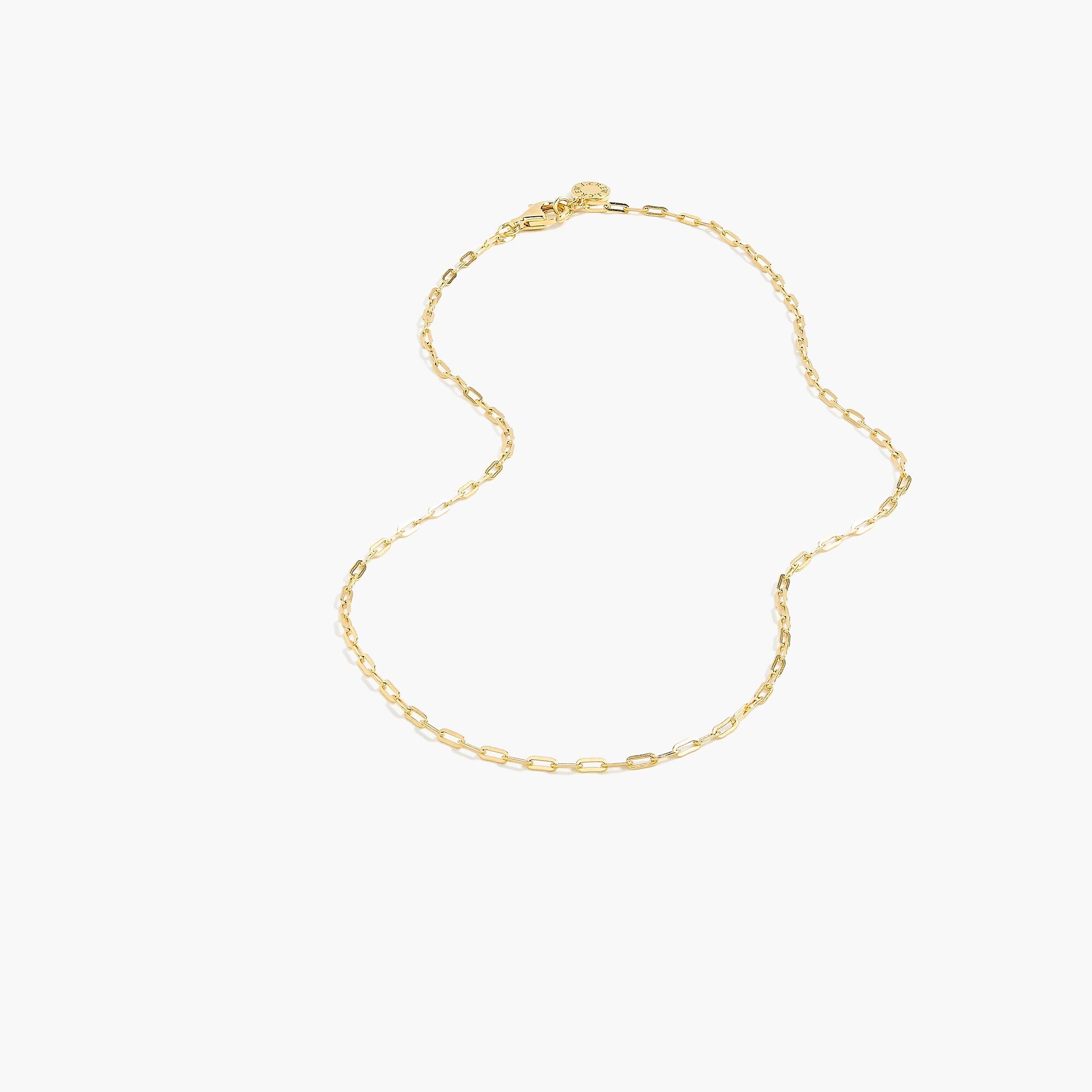 Demi-fine 14k gold-plated short chain necklace | J.Crew US