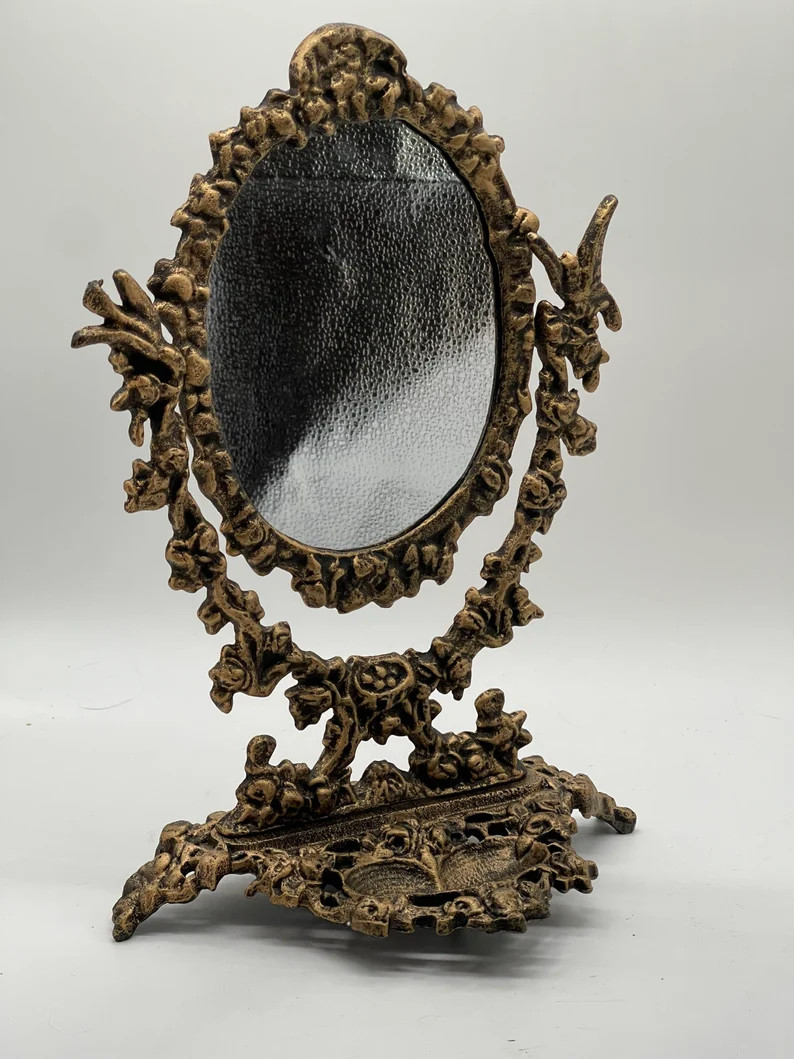 Decorative ornate Iron vanity mirror tiltable | Etsy (CAD)