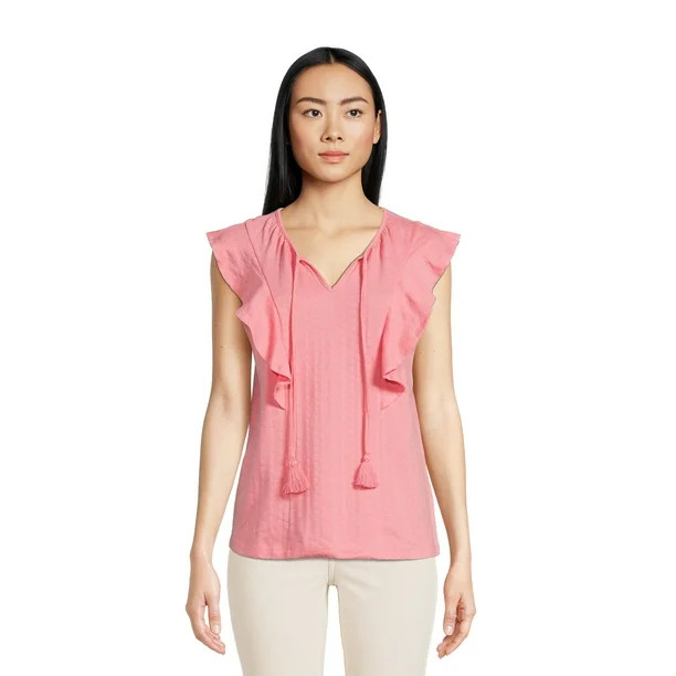 Time and Tru Women's Angel Sleeve Top | Walmart (US)
