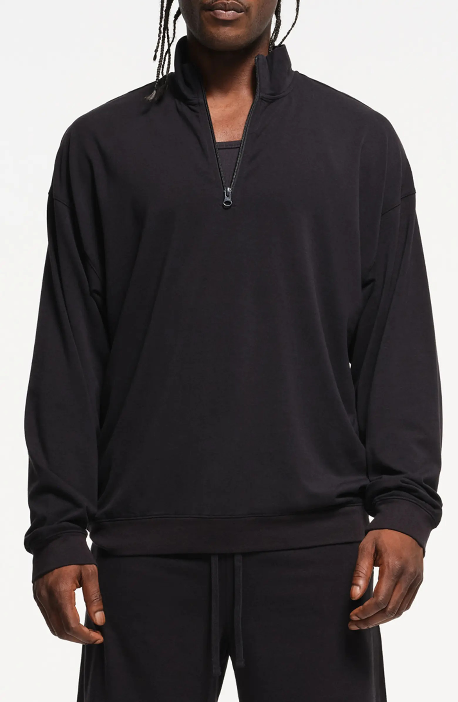 SKIMS Jersey Lounge Quarter Zip Pullover | Nordstrom | Nordstrom