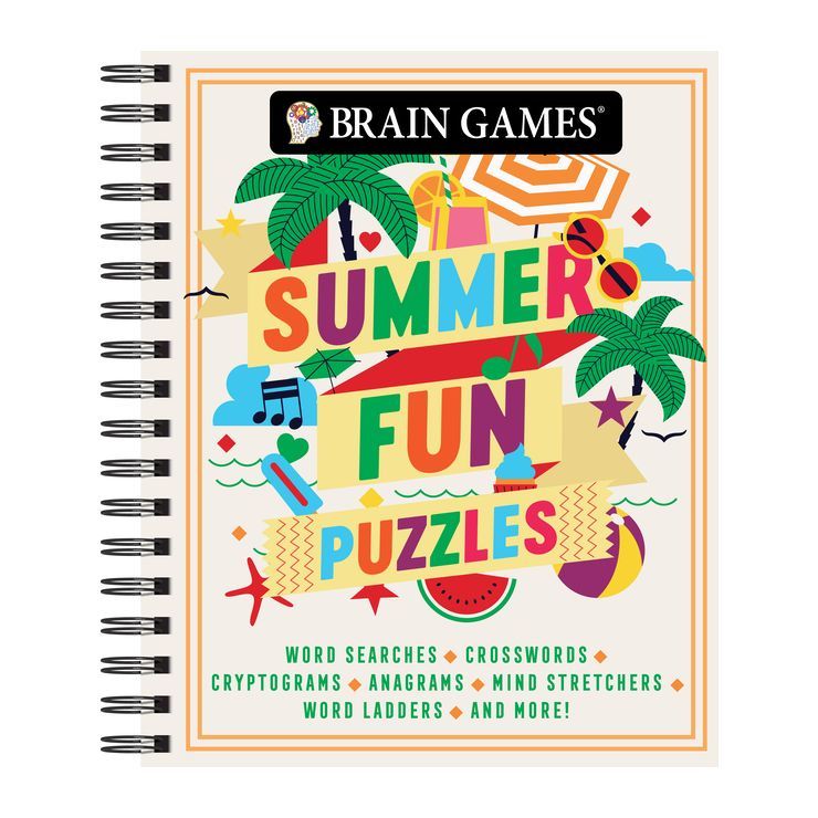 Brain Games - Summer Fun Puzzles (#3) - by  Publications International Ltd & Brain Games (Spiral ... | Target