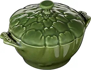 STAUB Ceramic Dutch Oven 16-oz Petite Artichoke Cocotte, Basil | Amazon (US)