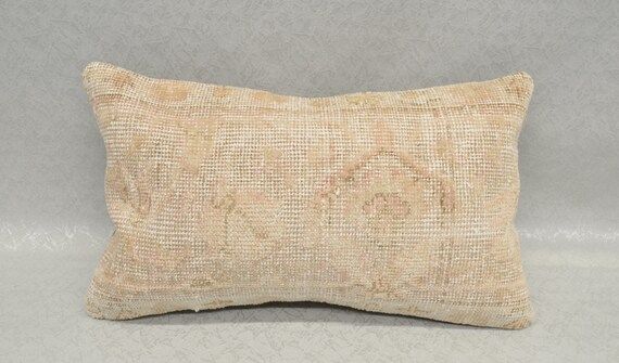 Kilim Rug Pillow 12x20 Decorative Ethnic Pillow Handmade | Etsy | Etsy (US)