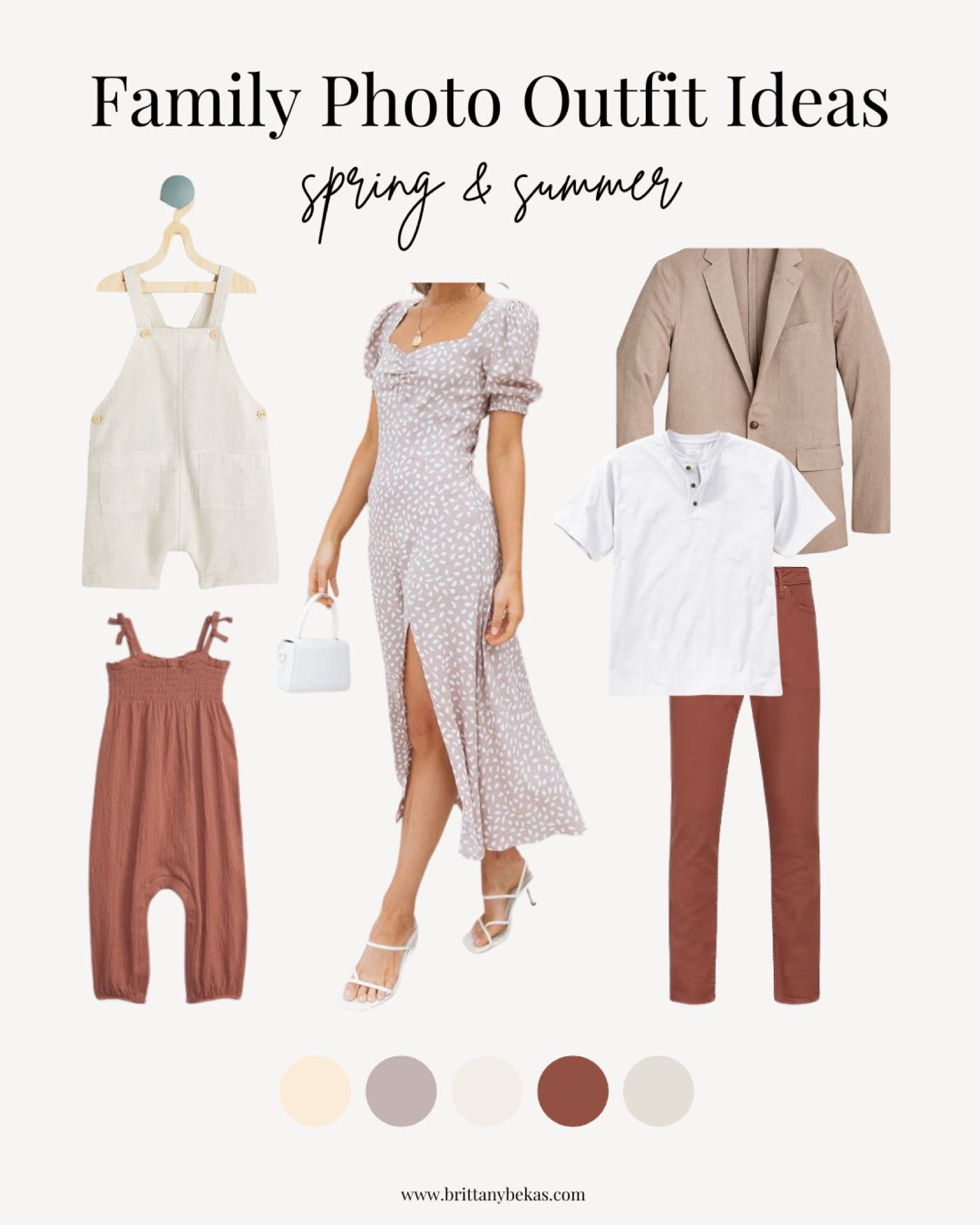 This rust, ivory and khaki family photo color palette is perfect for summer family photos but also can work for fall photos in a warm climate. 

Neutral family photo dress / neutral family picture outfits / family photos / summer dress / vacation dress 

#LTKstyletip #LTKfamily #LTKunder100