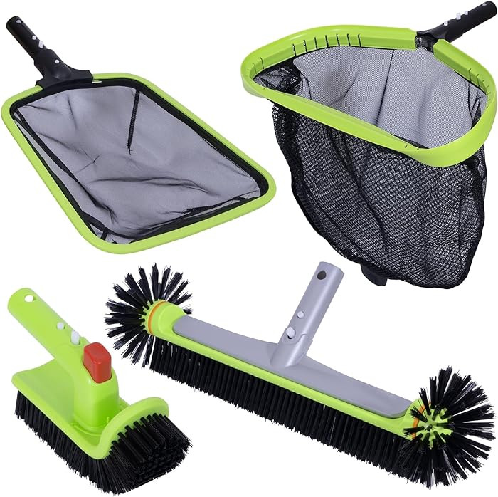 Sepetrel Deluxe Swimming Pool Cleaning Kit Including Professional Leaf Skimmer Net,Half-Depth Fin... | Amazon (US)