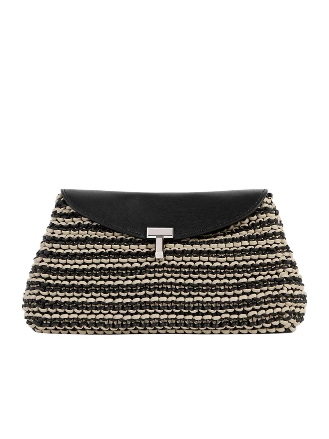 Totême Mini T-Lock Woven Clutch Bag | Senser US
