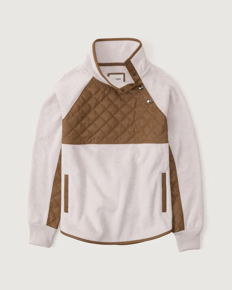 Asymmetrical Fleece Jacket - Abercrombie | Abercrombie & Fitch (UK)