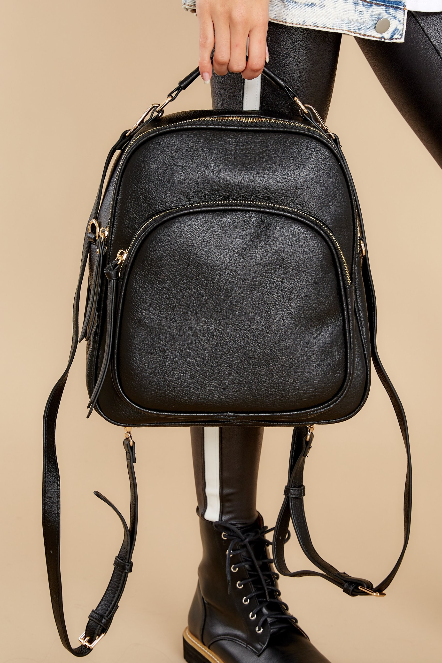 Sort It Out Black Backpack | Red Dress 