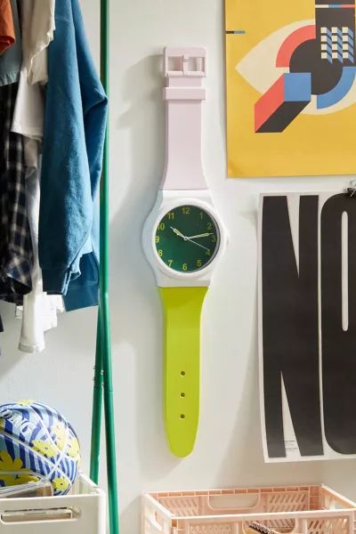 Colorblock Wristwatch Wall Clock | Urban Outfitters (US and RoW)