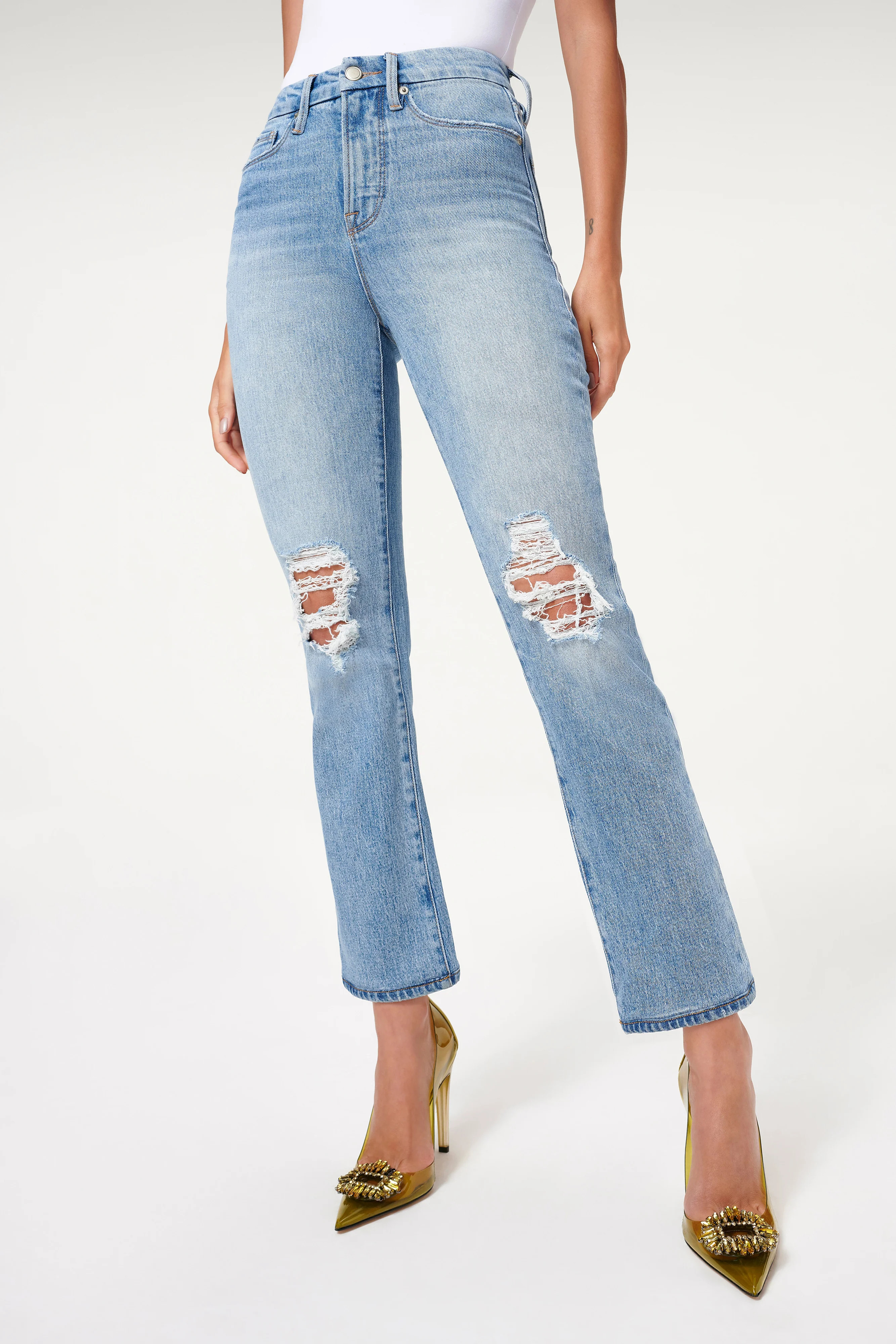 GOOD BOY DESTRUCTED 28” | INDIGO085 | Good American