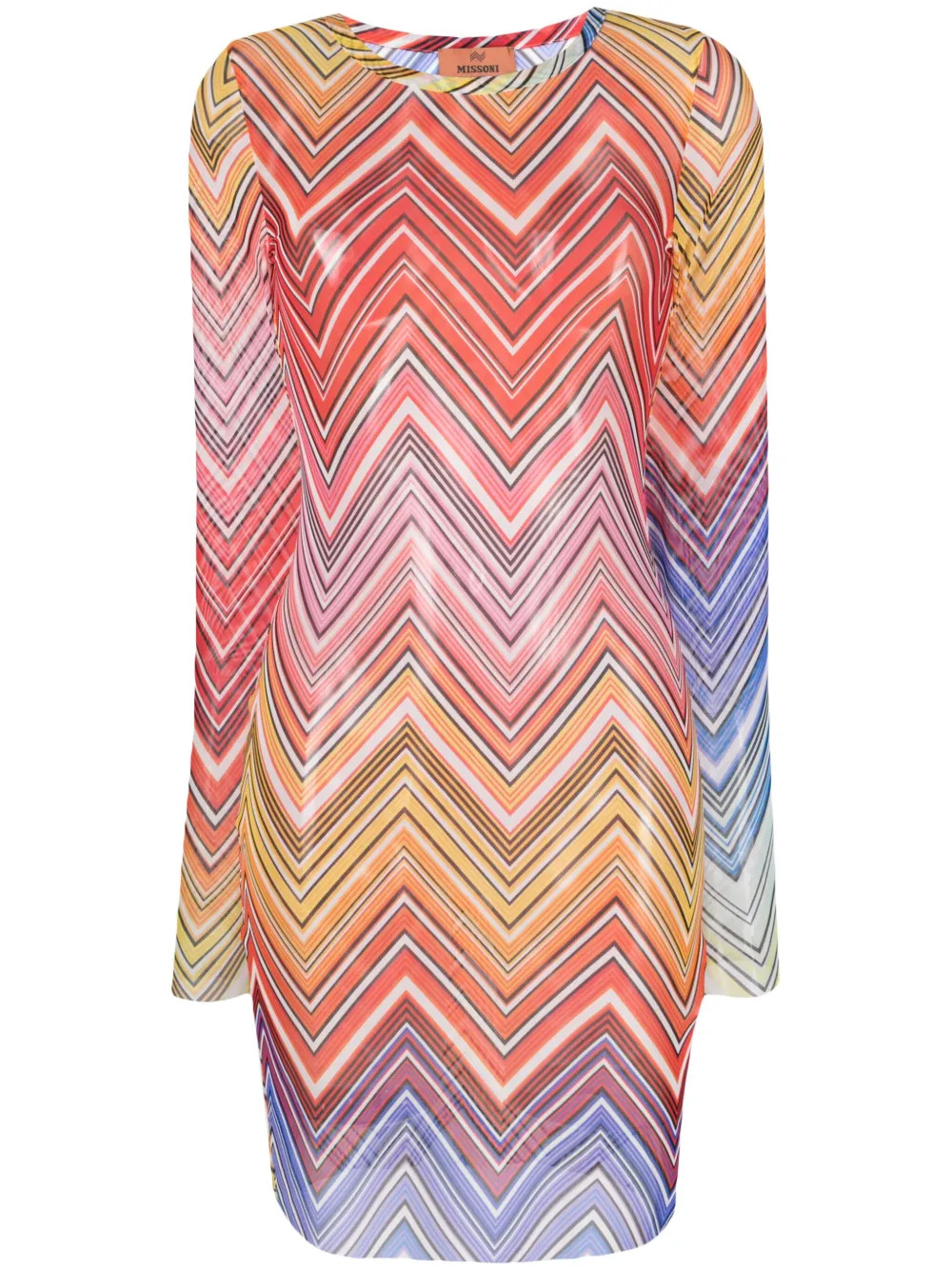 Zigzag-print tulle minidress | Farfetch Global
