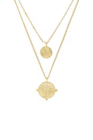 Luv AJ x REVOLVE The Double Coin Charm Necklace in Gold from Revolve.com | Revolve Clothing (Global)