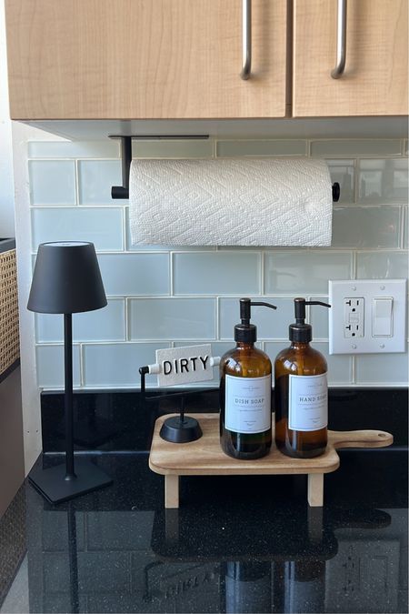 Amazon kitchen, paper towel holder, cordless lamp, hand and dish soap dispensers 

#LTKhome
