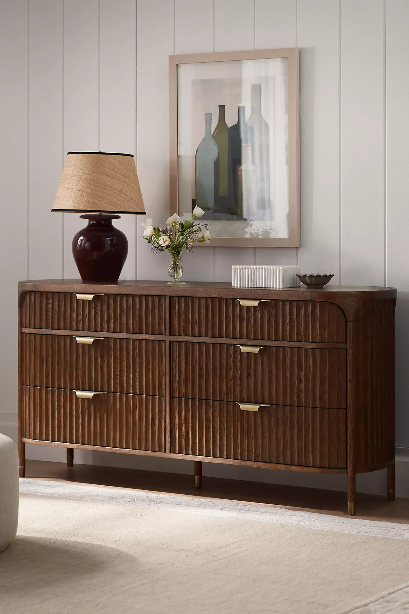 The Isla Fluted-Wood Six-Drawer Dresser | Anthropologie (US)