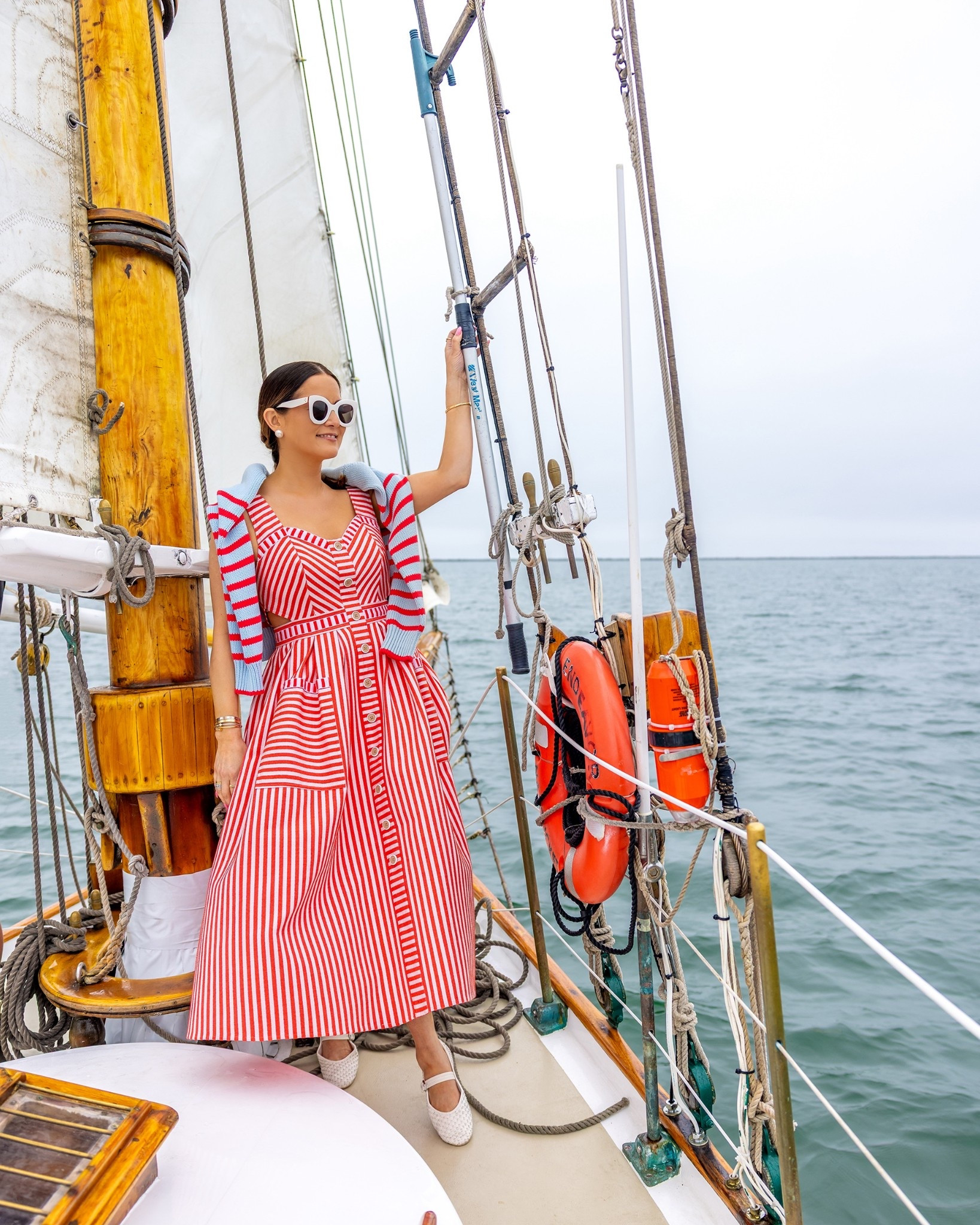 The perfect summer outfit featuring a striped dress, striped sweater and the most comfy flats. 

#LTKParties #LTKStyleTip #LTKSeasonal