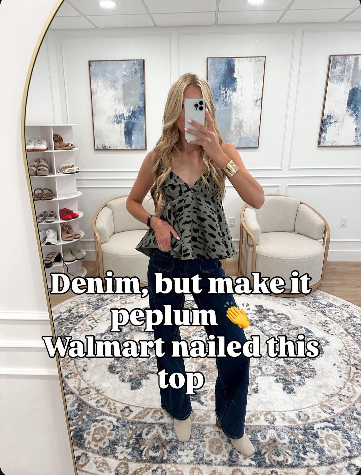 👏 Denim, but make it peplum — Walmart nailed this top! It’s such a flattering cut with that structured feel, but still so easy to style with jeans, trousers, or even a skirt. Under $25 and a fun twist on classic denim.

👚 Wearing a Small (true to size).
💸 Budget-friendly and versatile for fall layering.

#LTKFindsUnder50 #LTKStyleTip #LTKSeasonal