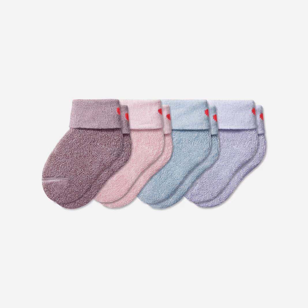 Baby Valentine's Day Reverse Terry Sock 4-Pack | Bombas