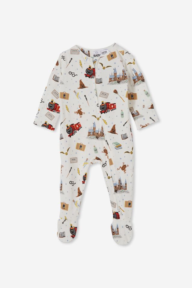 The Long Sleeve Zip Romper Usa-Lcn | Cotton On (ANZ)