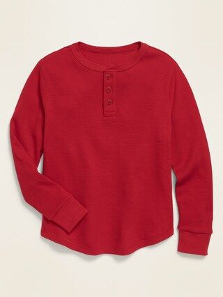 Thermal-Knit Long-Sleeve Henley Tee for Boys | Old Navy (US)