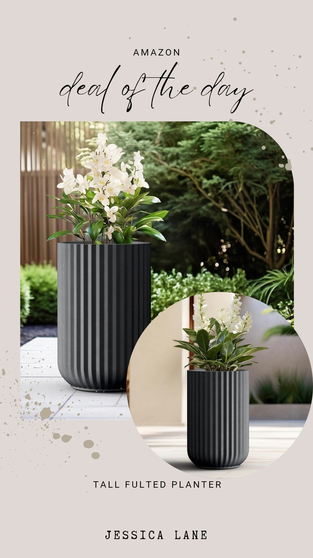 A tall fluted planter that brings texture and height to your space, whether you style it with a faux tree, real greenery, or seasonal stems.#AmazonHome #DecorDeals

#LTKSeasonal #LTKHome #LTKSaleAlert
