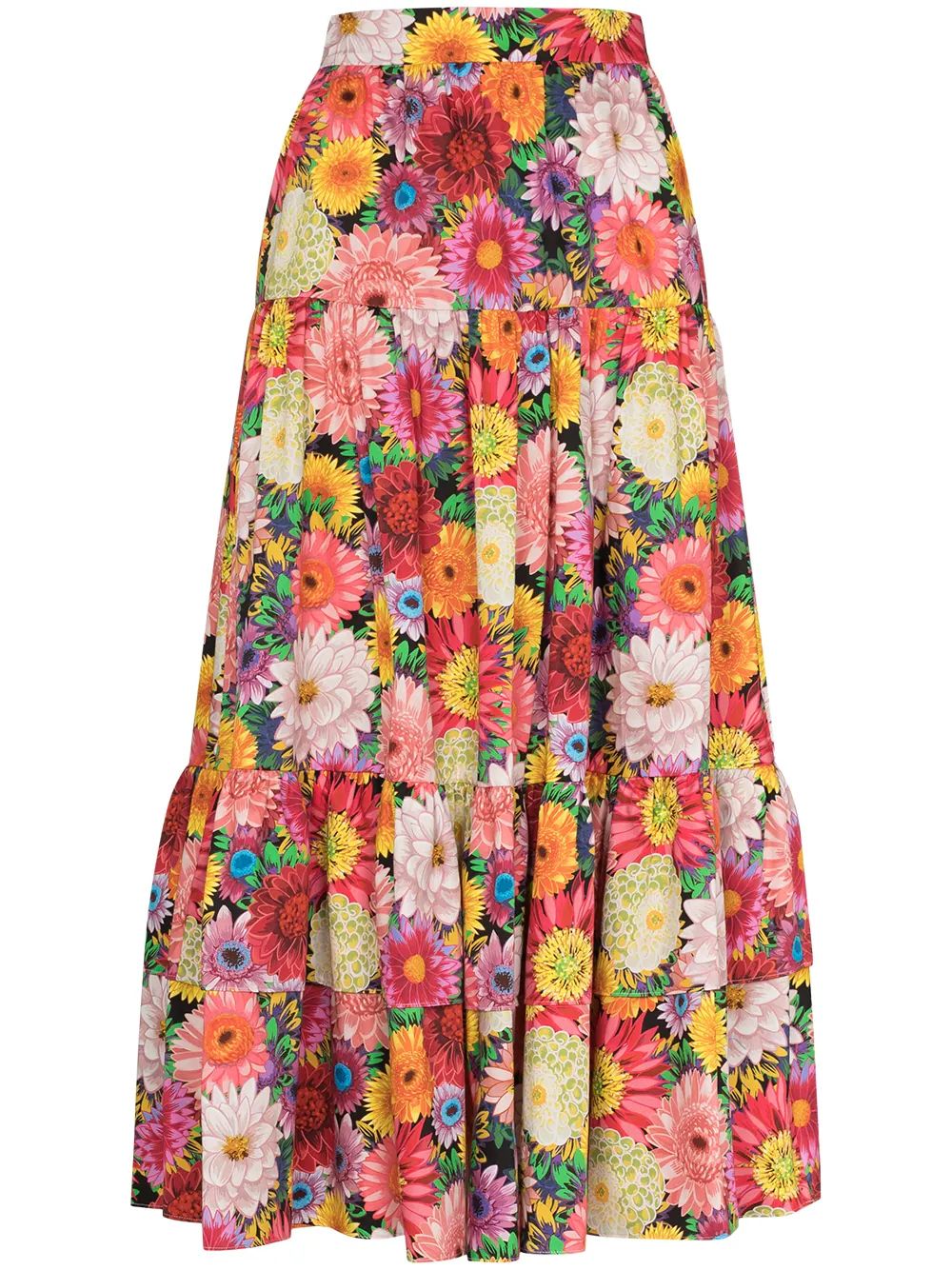 Didi floral-print tiered skirt | Farfetch (US)