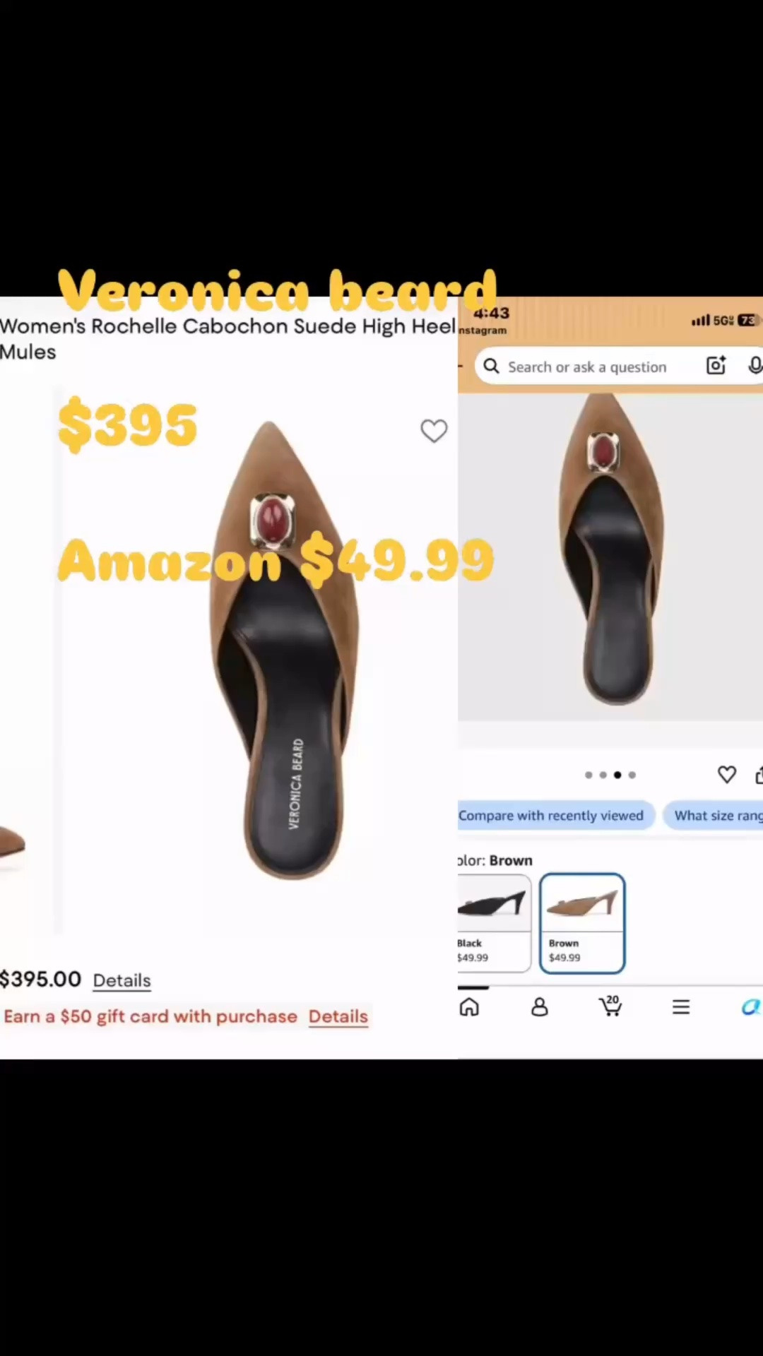 Luxe for less, friends!! 💅✨
These pointed-toe suede mules are giving Veronica Beard vibes — but at Amazon prices 💰 The designer pair runs $395, this one is under $50 and just as classy 👠
The red cabochon detail is a must have at any age. Always be confident 💋
Brown or black? Tell me your pick 👇
#luxeforless #veronicabearddupe #designerdupe #over50fashion #styleover50

#LTKgrwm #LTKvlog #LTKSaleAlert