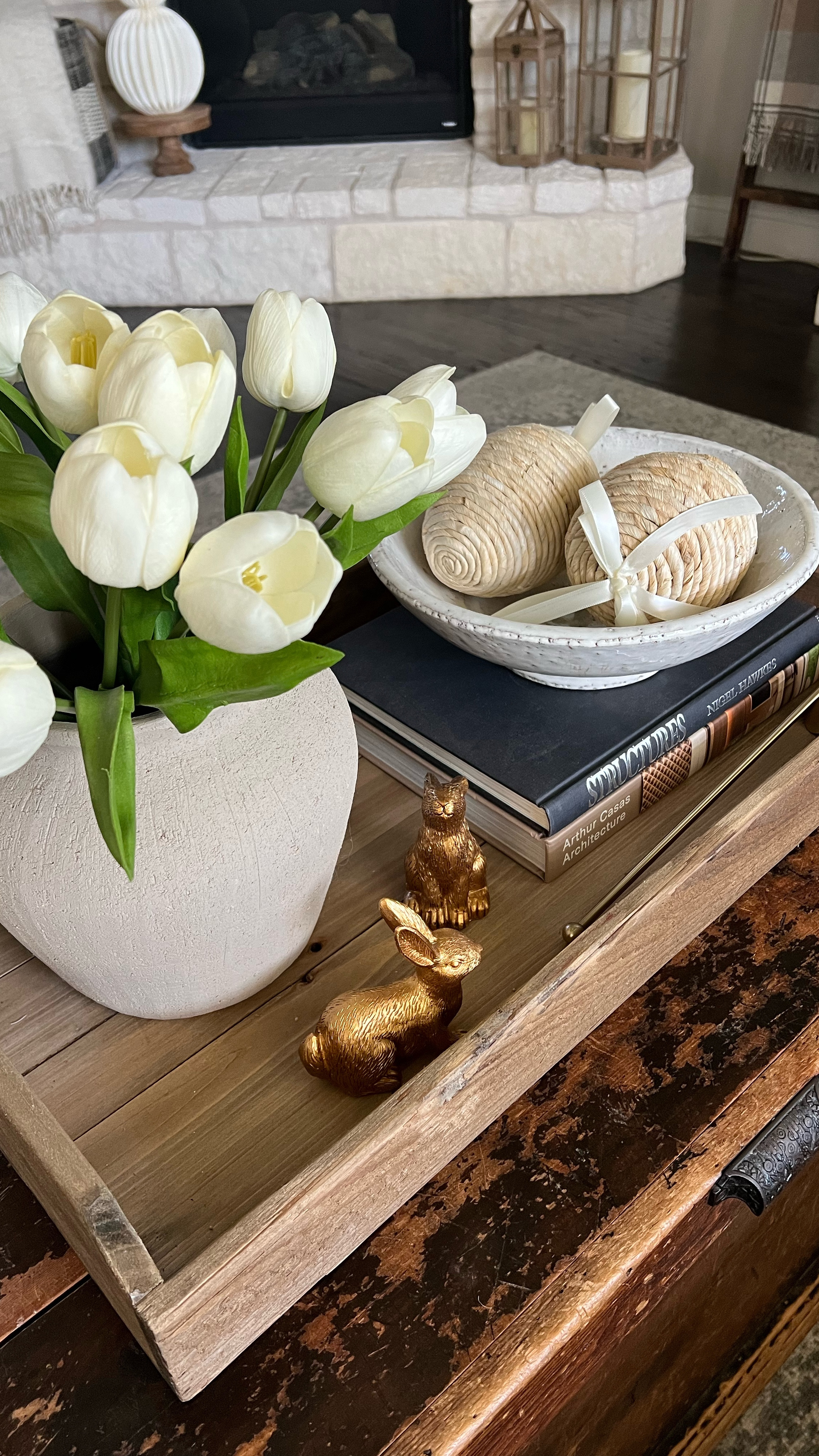 Sharing my Easter coffee table decor but most of this decor will work all Spring!

#chiconashoestringdecoraring  

#LTKSeasonal #LTKHome