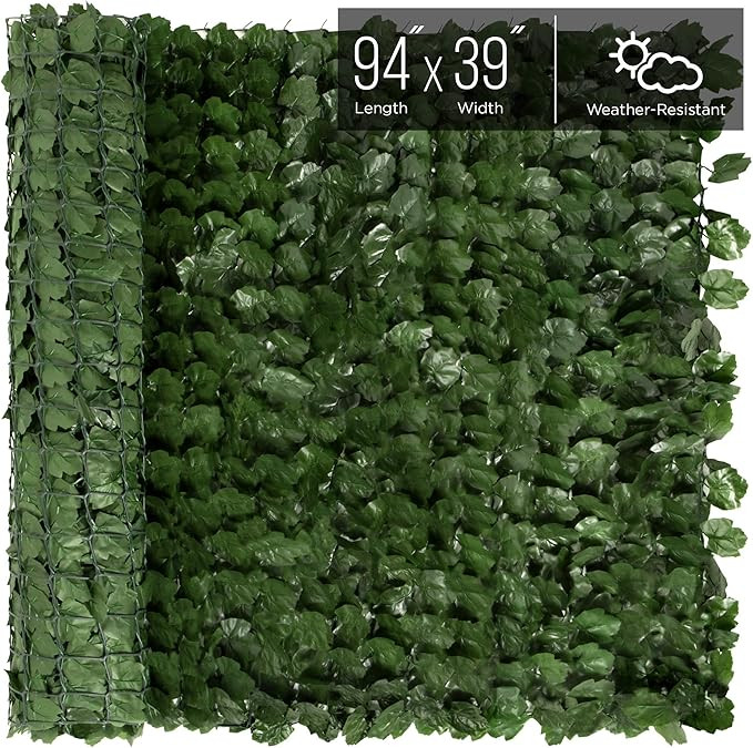 Best Choice Products 94x39in Artificial Faux Ivy Hedge Privacy Fence Screen for Outdoor Decor, Ga... | Amazon (US)