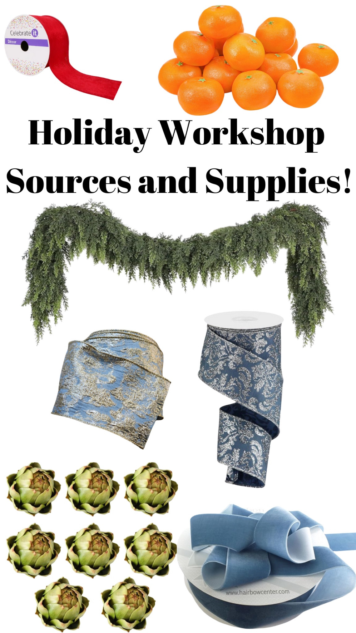 The supplies I used to create decor for the holiday workshop hosted by Life at Bella Terra  

#LTKHoliday #LTKHome #LTKSeasonal