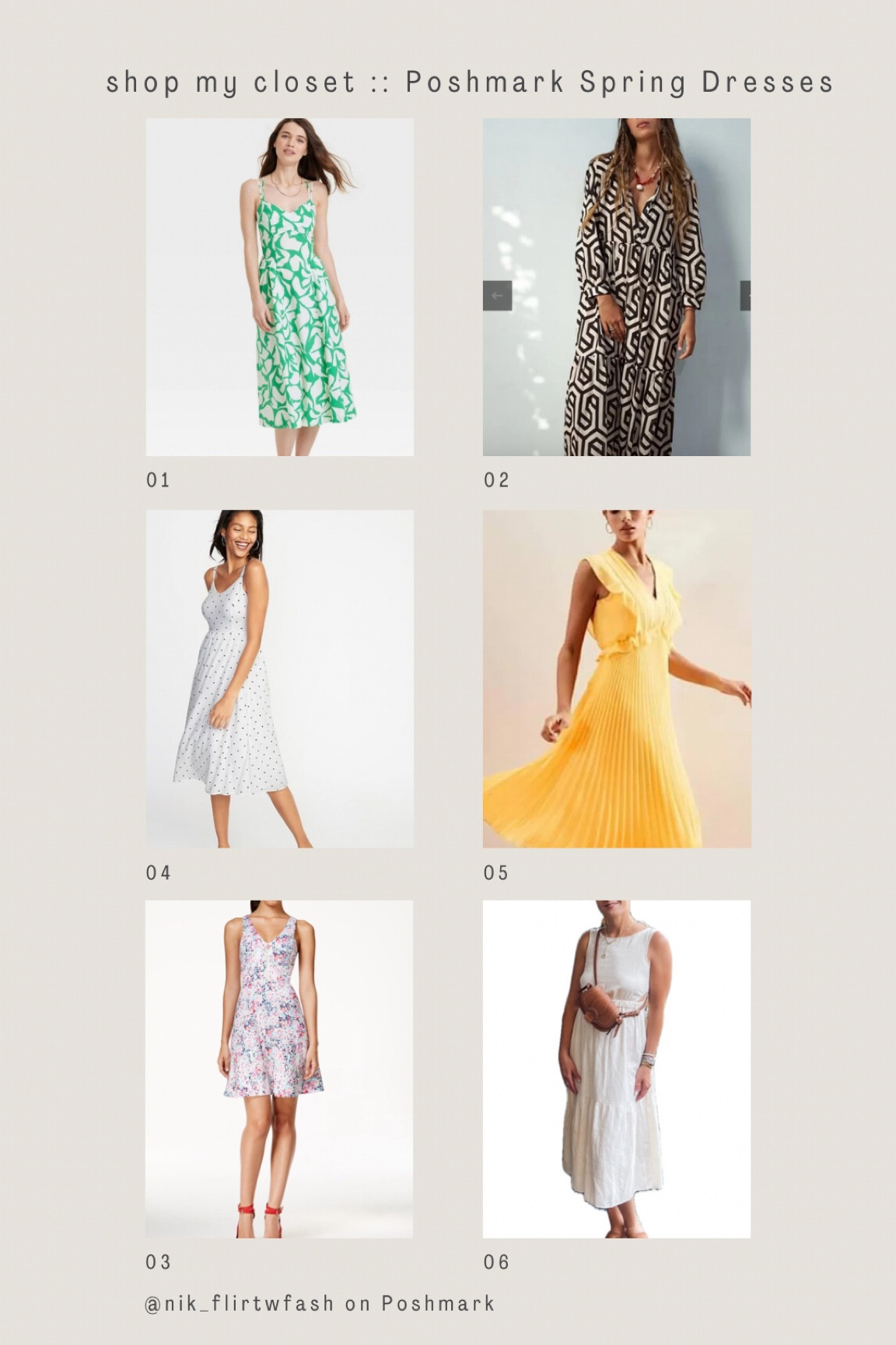 Feeling Springy? Check out these fun, floral, and fit-and-flare dresses available on my Poshmark page @nik_flirtwfash and linked below. Perfect for Easter! Make me an offer if you see something you like 😉 // spring dresses, Easter dresses, floral dress, fit and flare dress, midi dress, green dress, yellow dress, garden party dress, skater dress, linen dress, polka dot dress

#LTKSeasonal #LTKfindsunder50