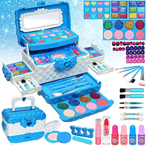 Kids Makeup Kit for Girl -Kids Makeup Kit Toys for Girls Make Up for Little Girls,Non Toxic Toddlers Pretend Cosmetic Kits,Child Play Makeup Set, Age 3-12 & Up Year Old Children Gift | Amazon (US)