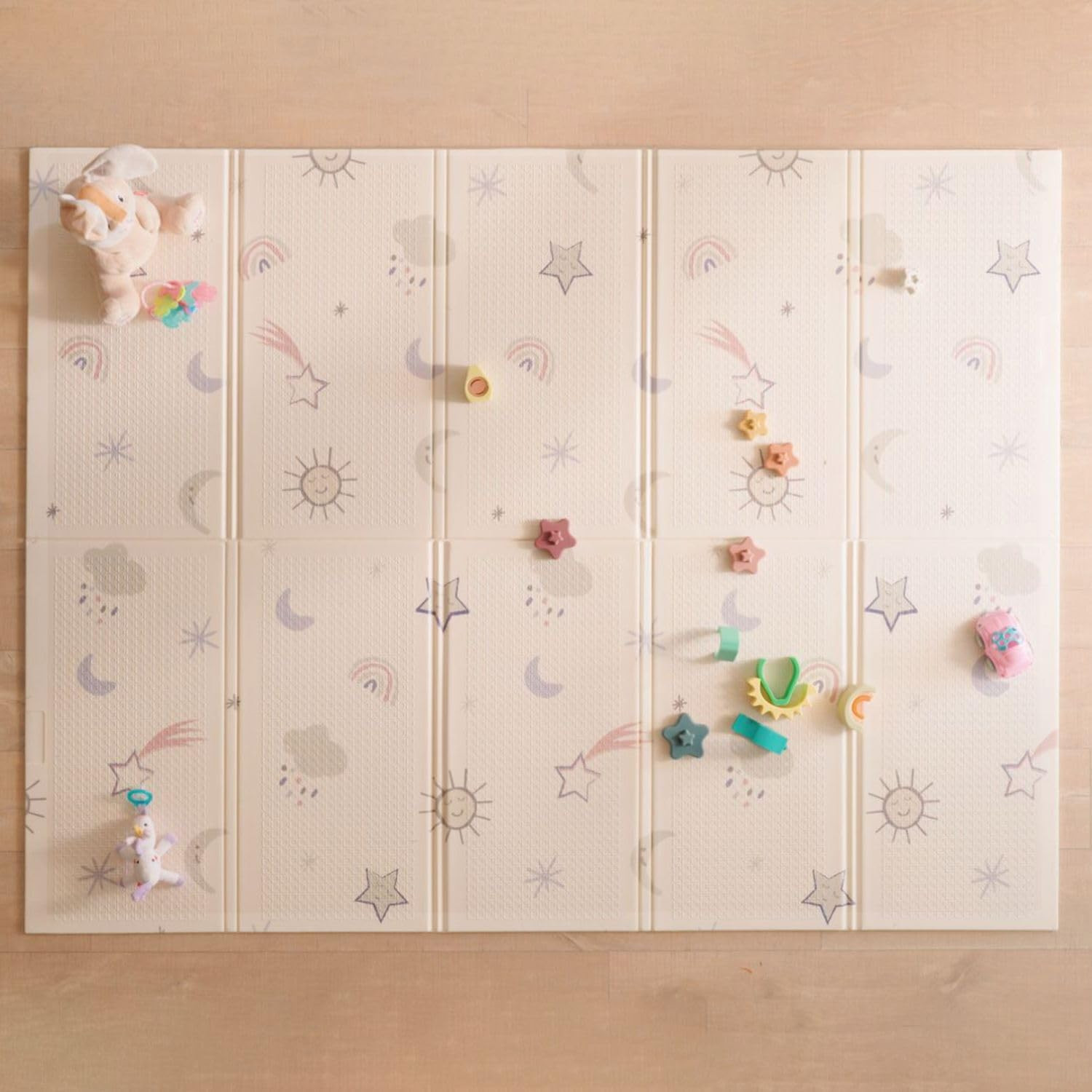 Nuby Reversible Baby Floor Mat, Stars and Sky | Amazon (US)