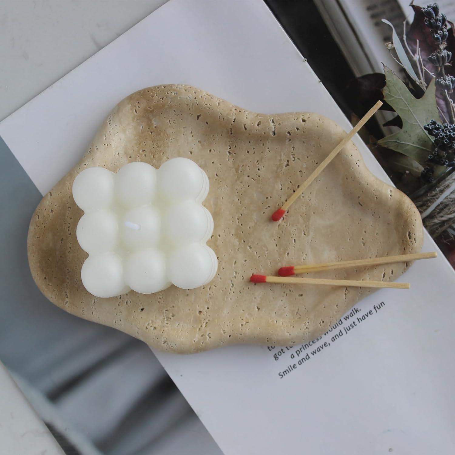 Natural Travertine Tray Cloud Shape, Jewelry Dish Trinket Dish, Key Tray for Women Gift Home Décor | Amazon (US)