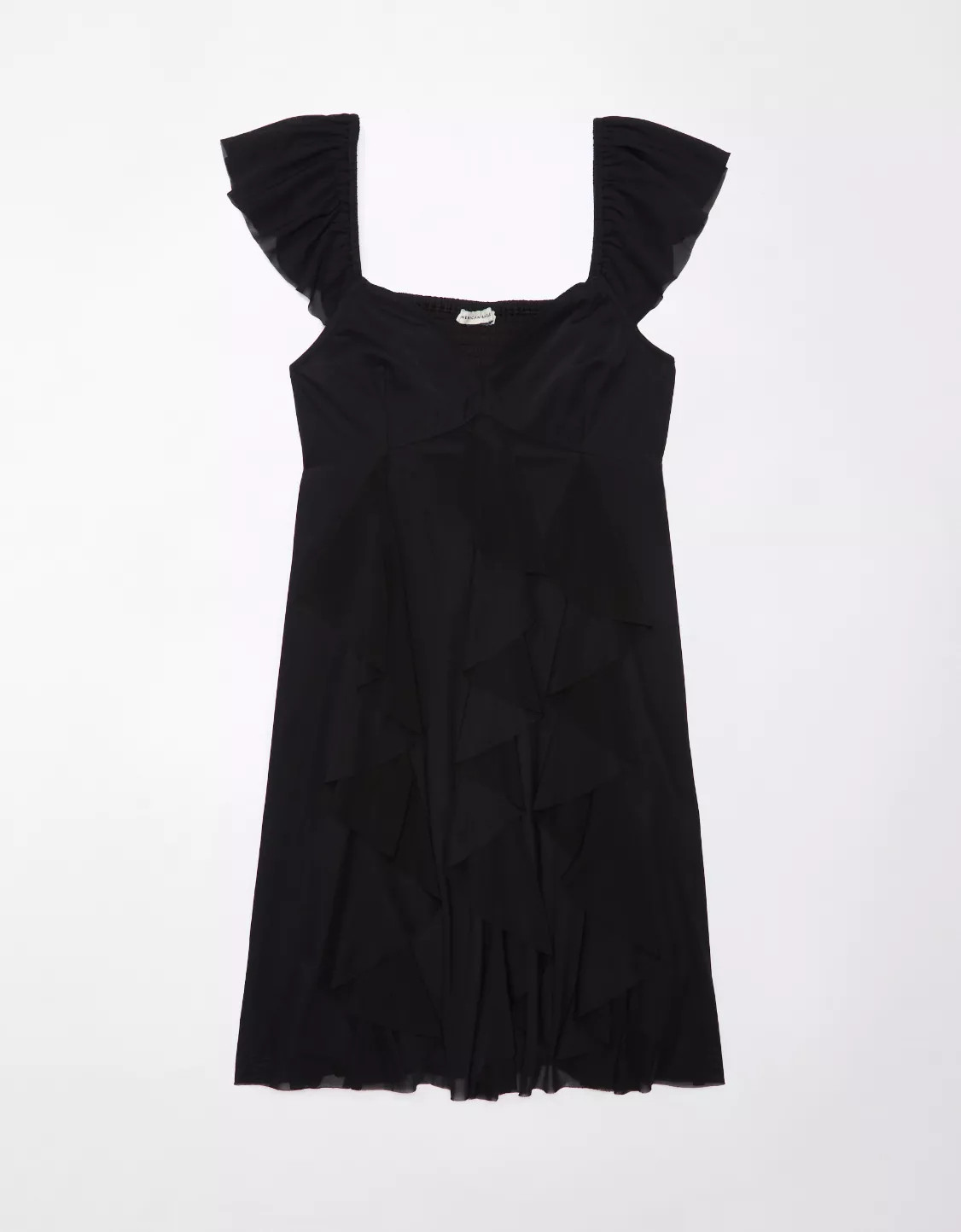 AE Ruffle Flutter Sleeve Mini Dress | American Eagle Outfitters (US & CA)