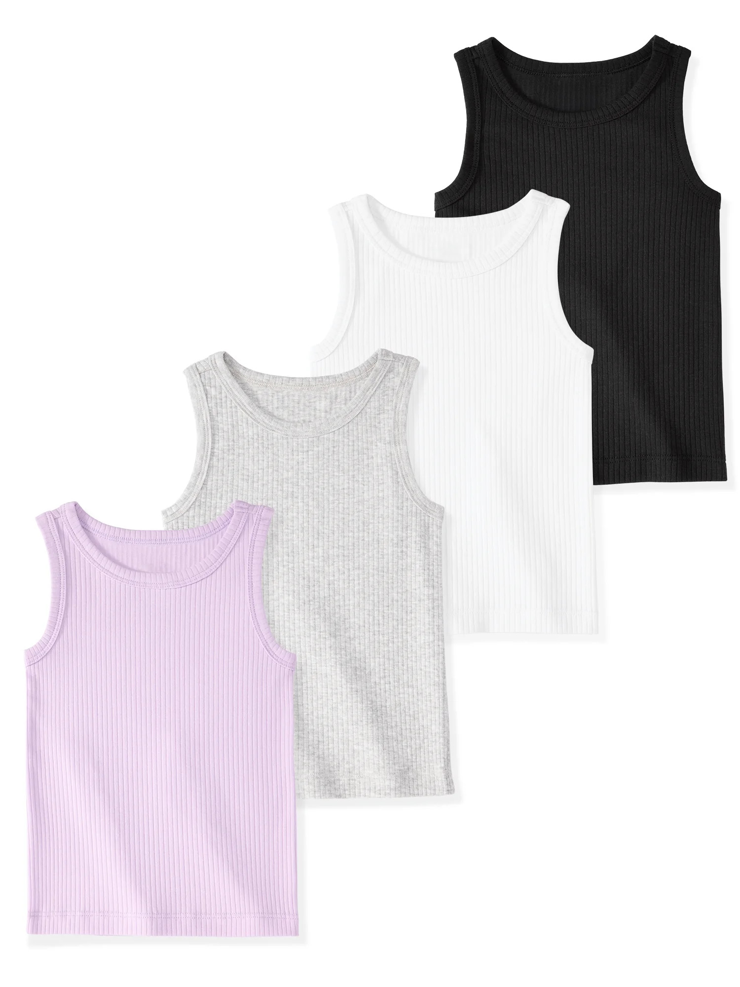 Garanimals Baby & Toddler Girl Cotton Solid Tank Tops, 4-Pack, 0M–6T | Walmart (US)