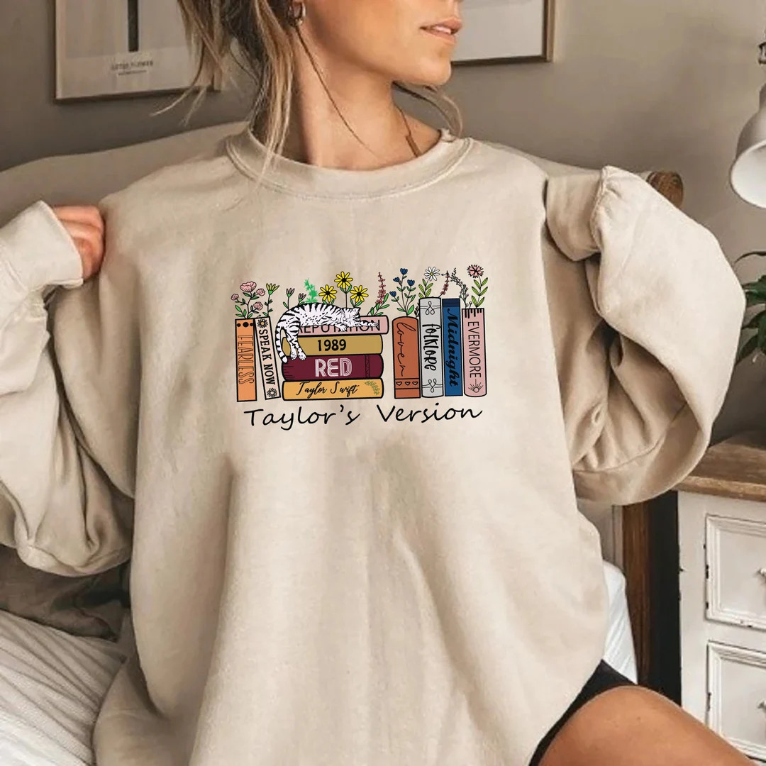 Taylor's Version Sweatshirt, Taylor's Version Albums As Books Shirt, Taylor Swift Merch, Taylor's... | Etsy (US)